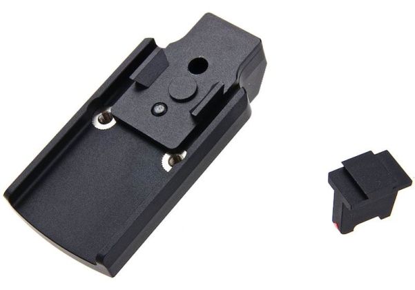 C&C Tac Tokyo Marui HI-CAPA 5.1 GBB エアソフトガン トライスタイル RMR レディサイトセット アダプターープレートマウント - ブラック