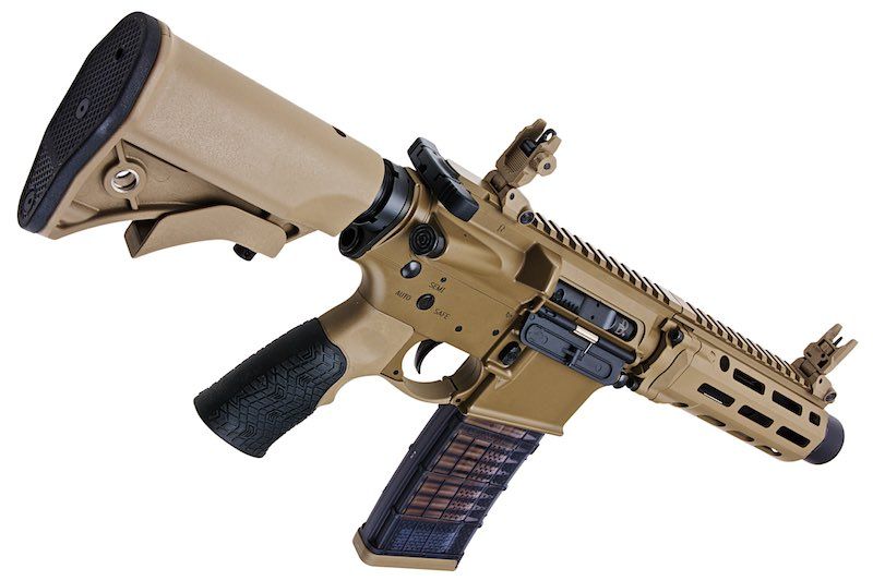 EMG ダニエル ディフェンス DDM4 PDW GBB ライフル (CYMA CGS システム) - FDE