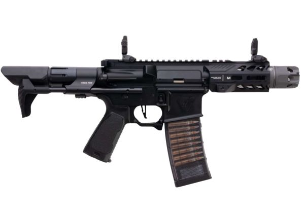 EMG Strike Industries AR Strike Raider ショートバレル GBB エアソフト M4 ライフル (CYMA CGS システム) - 4 インチ BK