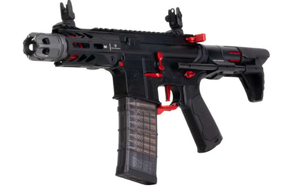 EMG STRIKE INDUSTRIES AR ストライク レイダー ショート バレル GBB M4 ライフル (CYMA CGS システム) - 4 インチ BK / RD