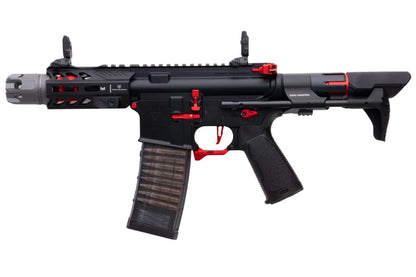 EMG STRIKE INDUSTRIES AR ストライク レイダー ショート バレル GBB M4 ライフル (CYMA CGS システム) - 4 インチ BK / RD