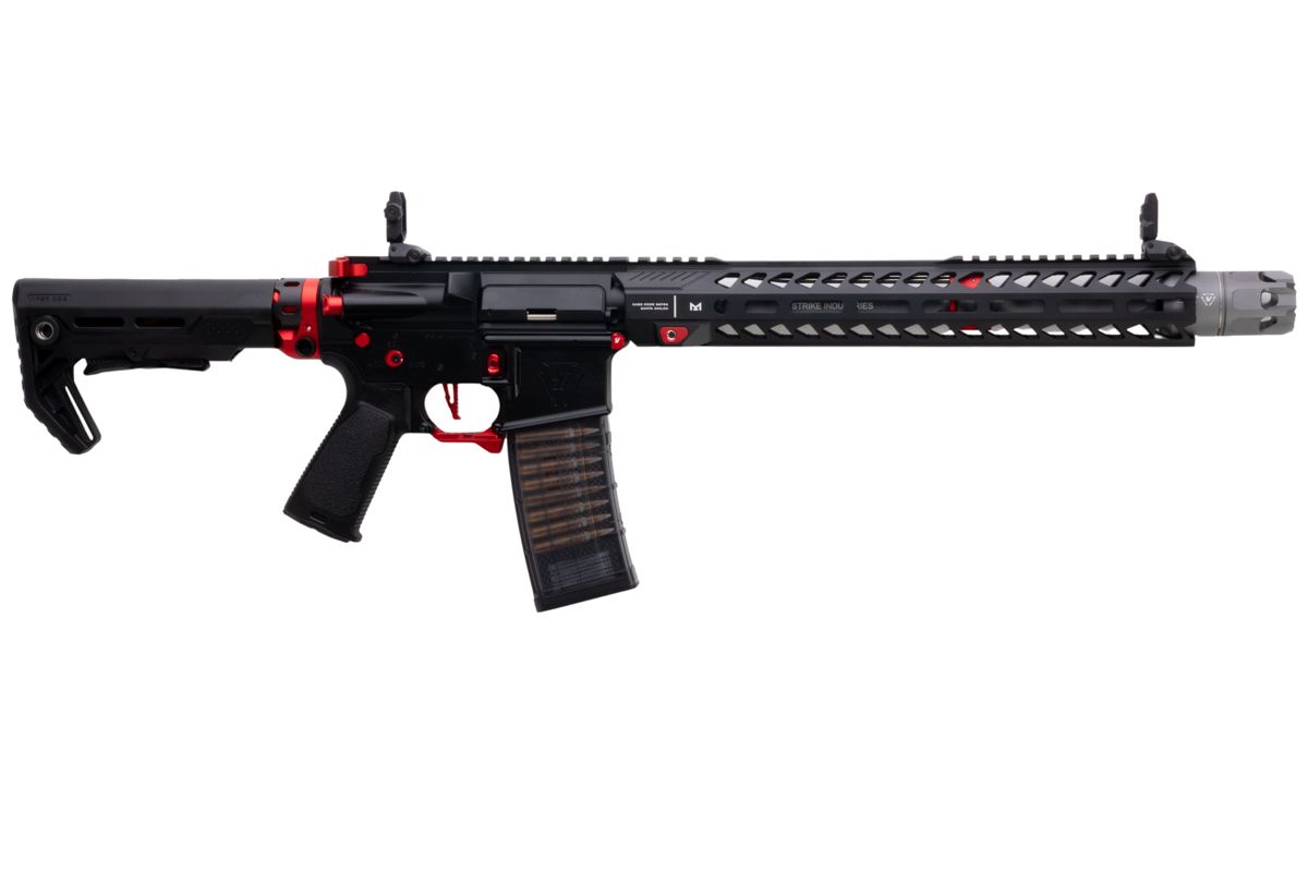 EMG STRIKE INDUSTRIES AR ストライク レイダー カービン GBB M4 ライフル (CYMA CGS システム) - 13.5 インチ BK / RD