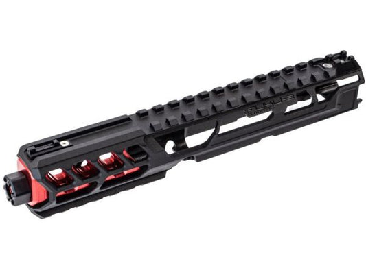 CTM TACACTION ARMY AAP01 FUKU-2 アッパーセット - ロングカットアウトバージョン（CNCアルミニウム / アルミ、ブラック/赤）