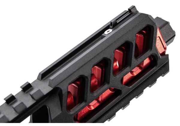 CTM TACACTION ARMY AAP01 FUKU-2 アッパーセット - ロングカットアウトバージョン（CNCアルミニウム / アルミ、ブラック/赤）