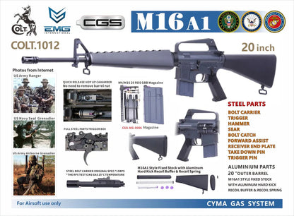 CYMA CGS COLT M603 M16A1 GBB エアソフトガン (COLT.1012)