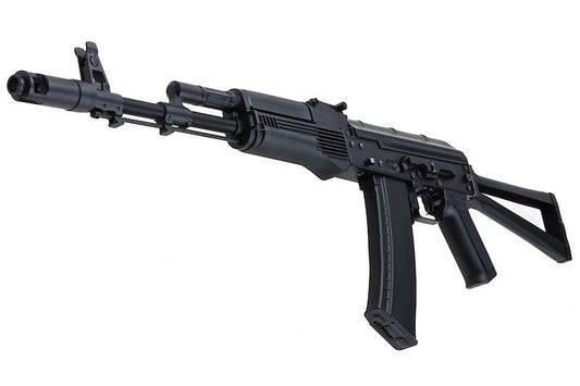 CYMA AKS74M エアソフトガン AEG ライフル スチール製フォールディングストック付き - ブラック (メタル) (CM040)