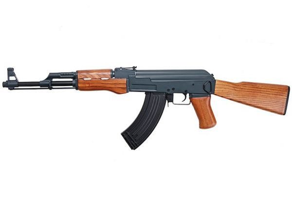 CYMA AK47 エアソフト電動ガンライフル (メタルフレームとリアルウッドハンドガード) (CM042) – AIRSOFT GOGO