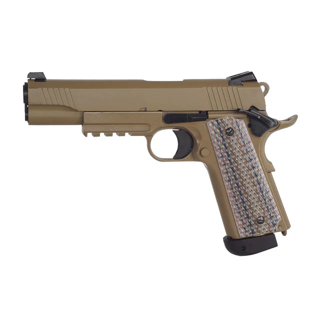 DOUBLE BELL マリン M1911 CQBP CO2/ガス GBB エアソフト ( DB-CQBP-939 ) - タン/黄褐