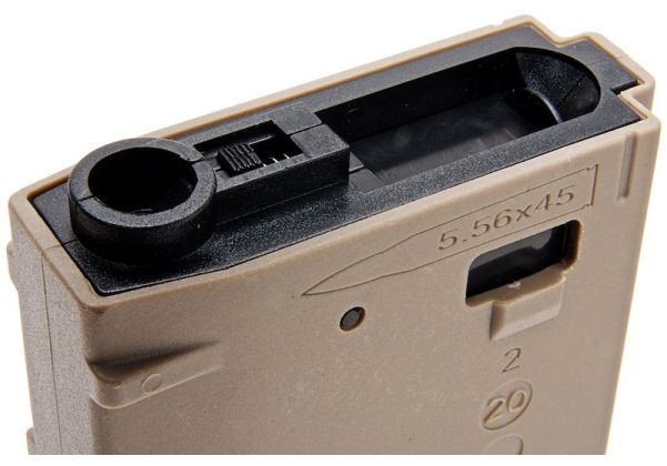 DMAG M4 マガジン (D-DAY) (装弾数340発、ハイキャップホイール EMM AEG マガジン) - タン
