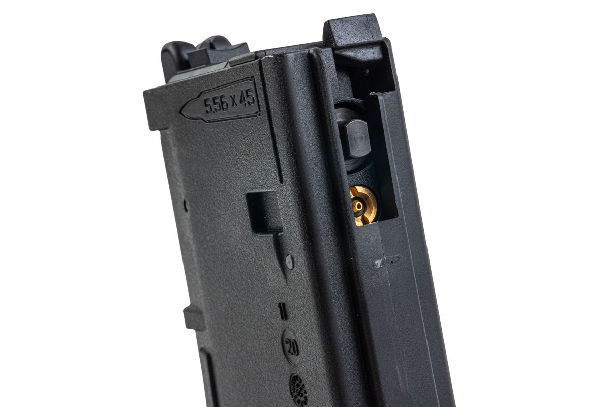 Double Eagle DMAG Tokyo Marui M4 MWS グリーンガスマガジン V2 (35発、ブラック)