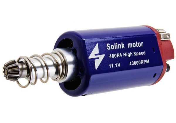 SOLINK モーター高速 AEG モーター (43000RPM、青、長軸、11.1V)