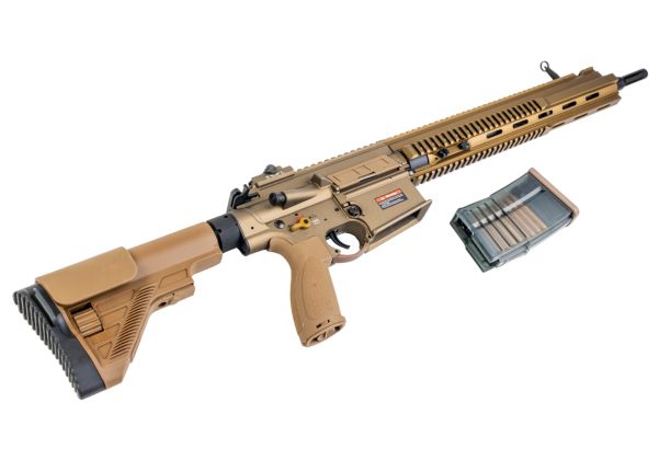 E&C G28 エアソフト電動ライフル（EC204 QC 2.0(機械の)メカボックス搭載） - タン
