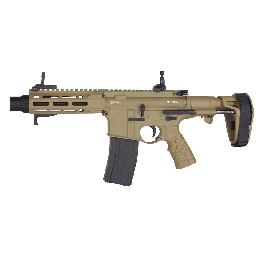 E&C M4 PDW E ボルト システム AEG Airsoft (EC-645-2-EBS) - ダークアース