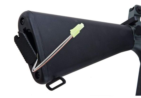 E&C M16A1 エアソフト電動ライフル（M203ガスグレネードランチャー付き）EC703（QD 1.5(機械の)メカボックス、ブランクマーキング） - ブラック
