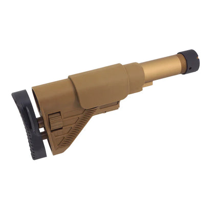 E&C G28スタイル 伸縮式ストック（チューブ付き）G28 AEGエアソフトガン用（EC-MP1044) - ダークアース