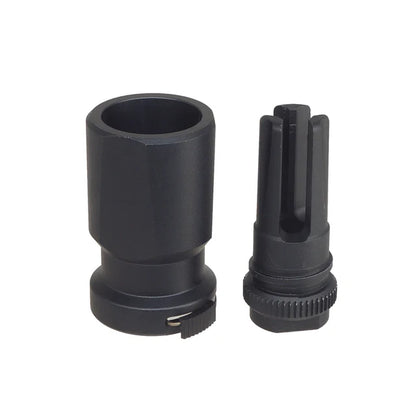 E&C ブラックアウト 51T エアソフト フラッシュ ハイダー 14mm 用 ダイバーター付き (EC-MP236) - ブラック