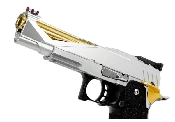 EDGE Tokyo Marui HI-CAPA 5.1 GBB エアソフト GBBスライド (カスタム 'GIGA'、アルミニウム / アルミ) - 赤