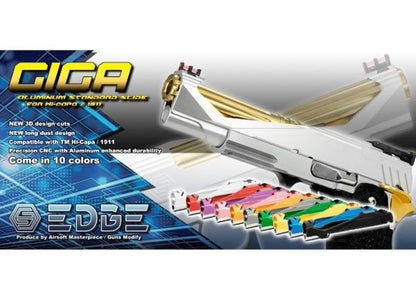 EDGE Tokyo Marui HI-CAPA 5.1 GBB エアソフト GBBスライド (カスタム 'GIGA'、アルミニウム / アルミ) - 赤