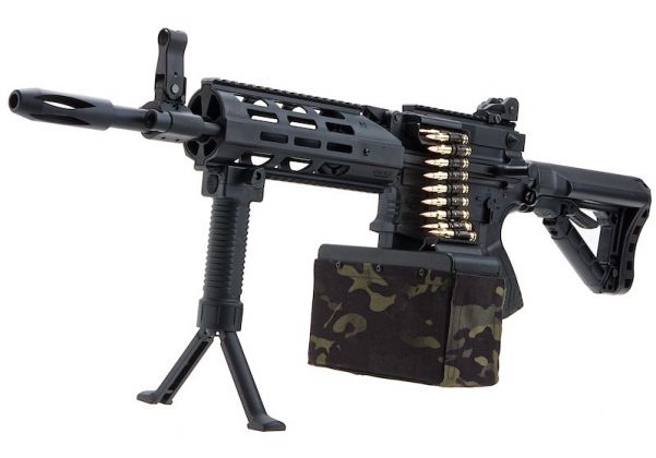 G&G CM16 LMG (コンバットマシン) ステルス エアガン AEG ライフル - ブラック