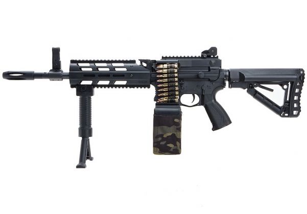 G&G CM16 LMG (コンバットマシン) ステルス エアガン AEG ライフル - ブラック