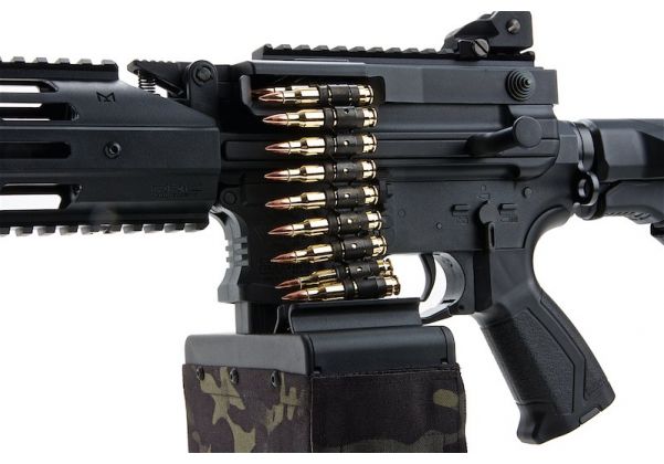 G&G CM16 LMG (コンバットマシン) ステルス エアガン AEG ライフル - ブラック