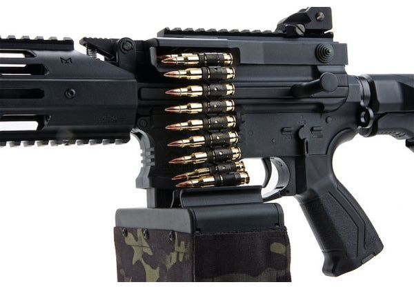 G&G CM16 LMG (コンバットマシン) ステルス エアガン AEG ライフル - ブラック – AIRSOFT GOGO