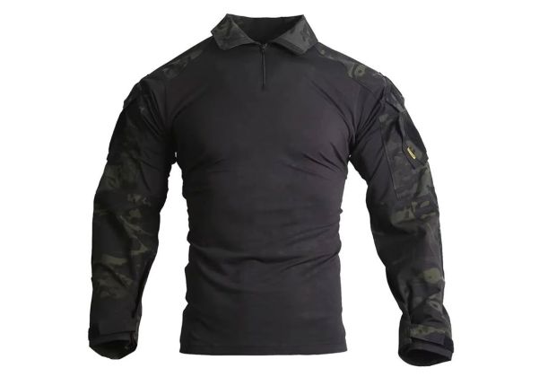 Emersongear G3 コンバットシャツ（マルチカムブラック、Lサイズ）