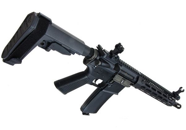 EMG TROY INDUSTRIES SOCC M4 AEG エアソフト ライフル (10.5 インチ RIS、ブラック、KING ARMS 製)