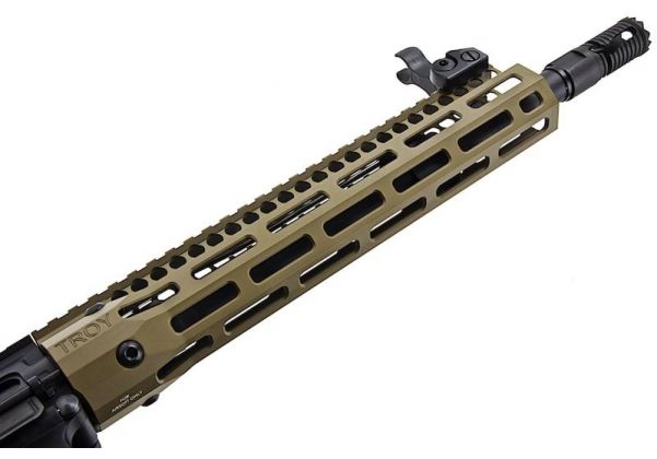 EMG TROY INDUSTRIES SOCC M4 AEG エアソフト ライフル (10.5 インチ RIS、DE、KING ARMS 製)