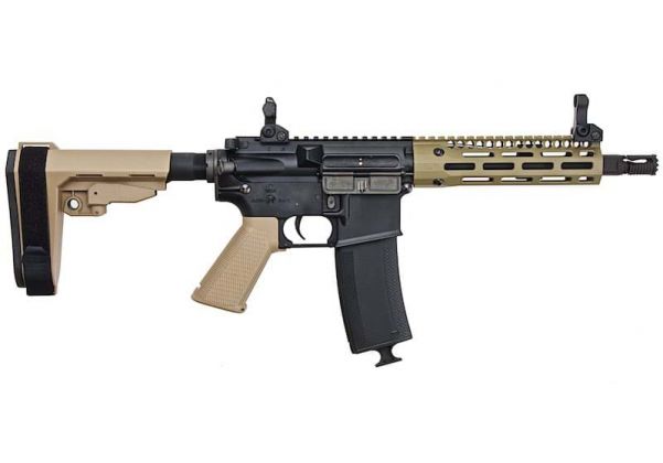 EMG TROY INDUSTRIES SOCC M4 AEG エアソフト ライフル (7.6 インチ RIS、DE、KING ARMS 製)