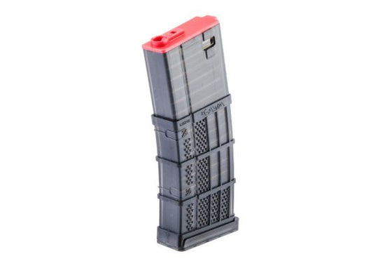 EMG ランサーシステムズ L5 AWM AEG マガジン M4 / M16 AEG エアソフトライフル用 (250発、ブラック) King Arms 製
