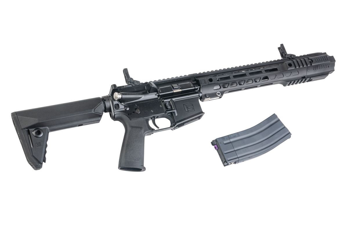 EMG SAI GRY M4 GBB エアソフトガンライフル (CYMA CGS システム) - 10.5 インチ BK