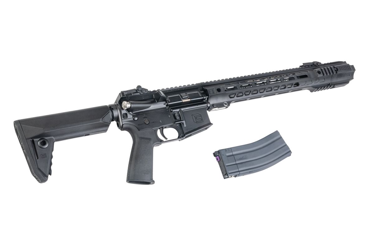 EMG SAI GRY M4 GBB エアソフトガンライフル (CYMA CGS システム) - 13.5 インチ BK
