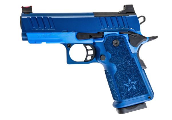 EMG Staccato ライセンス取得済み CS Compact 2011 GBB エアソフトピストル (モデル: Master Grip / Standa赤 / Green Gas) - ブルー

