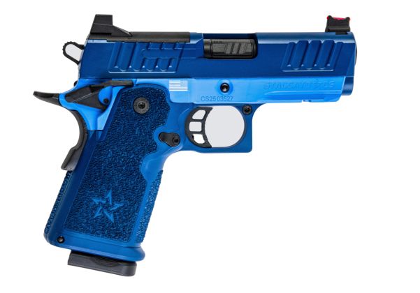 EMG Staccato ライセンス取得済み CS Compact 2011 GBB エアソフトピストル (モデル: Master Grip / Standa赤 / Green Gas) - ブルー
