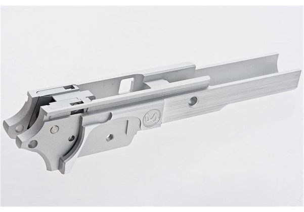 Airsoft Masterpiece フレーム (アルミニウム / アルミ アドバンス - インフィニティ) Tokyo Marui ハイキャパ GBB ピストル用  - 銀(ぎん)