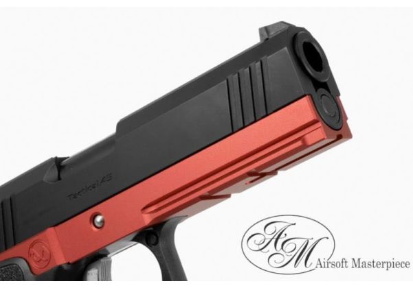 Airsoft Masterpiece Tokyo Marui ハイキャパ4.3 GBB アドバンスフレーム タクティカルレイル付き - ブラック（アルミニウム / アルミ）
