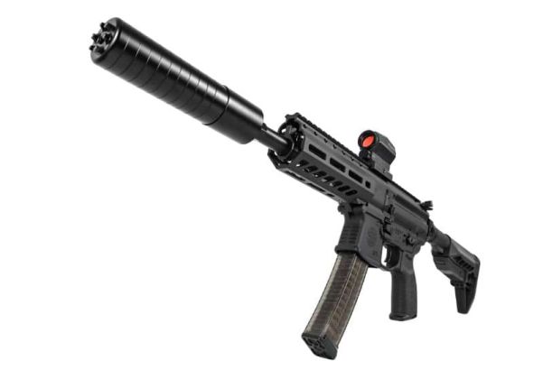 First Factory SIG Sauer MPX エアソフト AEG アウターバレルベース バッテリーブロック付き - BK