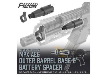 First Factory SIG Sauer MPX エアソフト AEG アウターバレルベース バッテリーブロック付き - BK