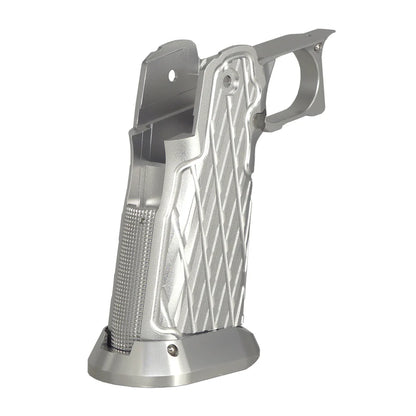 5KU CNC アルミグリップ Type.11 マルイ HI-CAPA GBB Airsoft用 ( 5KU-GB-616 ) - 銀(ぎん)