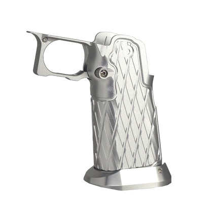 5KU CNC アルミグリップ Type.11 マルイ HI-CAPA GBB Airsoft用 ( 5KU-GB-616 ) - 銀(ぎん)