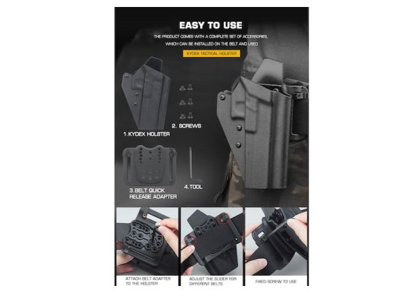 WoSport 軽量カイデックス タクティカルHolsters (G-34) - タン