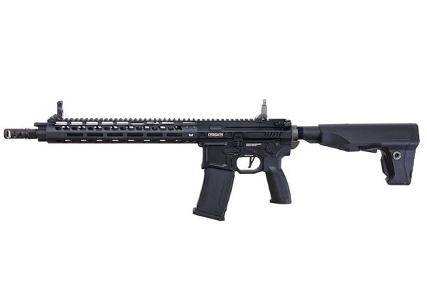 G&G MGCR 556 GBBR エアソフト ライフル M-LOK ハンドガード付き (12 インチ) - ブラック