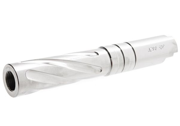 GK Tactical Tokyo Marui ハイキャパ 4.3 GBB エアソフトガン アウターバレル (トルネード、ステンレススチール) - 銀(ぎん)