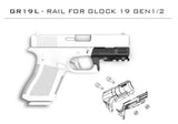 RECOVER TACTICAL GR19L レール アダプター (GLOCK 19 および GLOCK 23 GEN 1 および GEN 2 用)