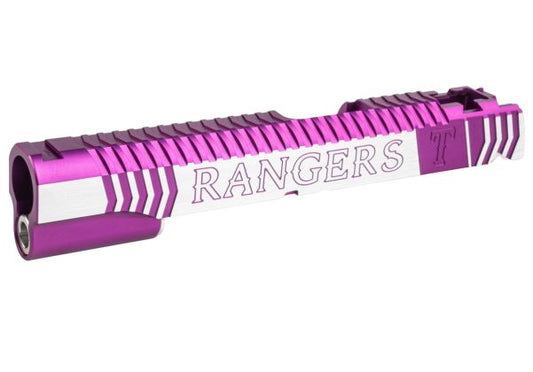 Gunsmith Bros インフィニティレンジャーズ Tokyo Marui ハイキャパ GBB ピストル用 シングルGBBスライド - 紫 2トーン