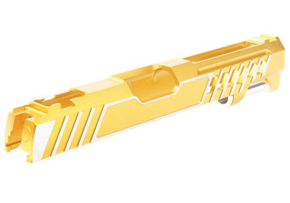 Gunsmith Brosデザイン ウルトラライト / 軽量(けいりょう)シングルGBBスライド Tokyo Marui ハイキャパ GBBシリーズ用  - 金(きん)ツートーン