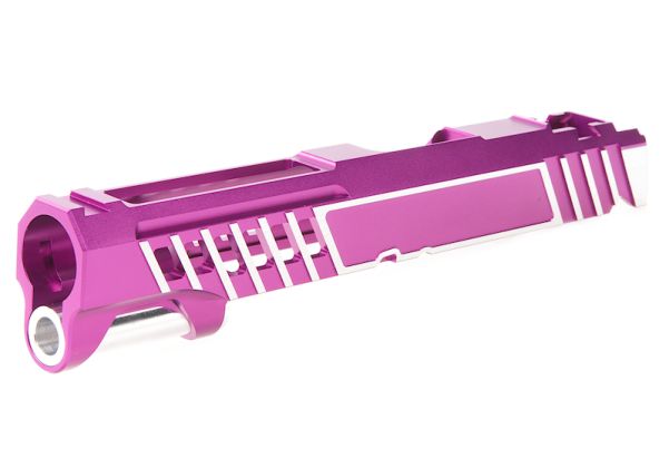 Gunsmith Brosデザイン ウルトラライト / 軽量(けいりょう)シングルGBBスライド Tokyo Marui ハイキャパ GBBシリーズ用  - 紫ツートーン