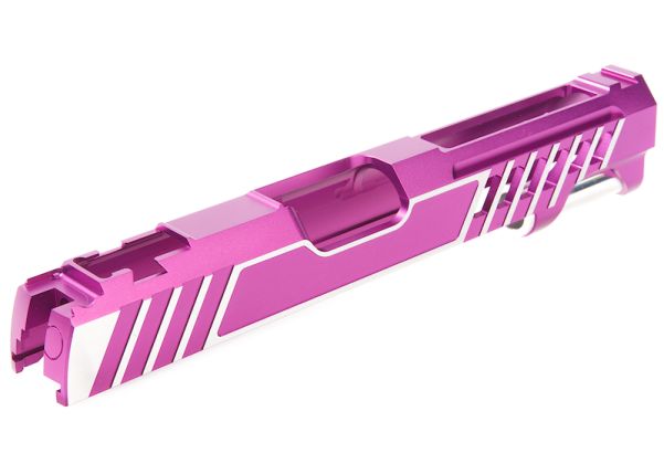 Gunsmith Brosデザイン ウルトラライト / 軽量(けいりょう)シングルGBBスライド Tokyo Marui ハイキャパ GBBシリーズ用  - 紫ツートーン