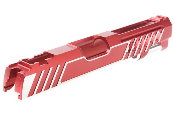Gunsmith Brosデザイン ウルトラライト / 軽量(けいりょう)シングルGBBスライド Tokyo Marui ハイキャパ GBBシリーズ用  - 赤2トーン